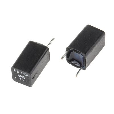 RS PRO Polystyrene Film Capacitor, 63V dc, ±1%, 6.8nF, Through Hole