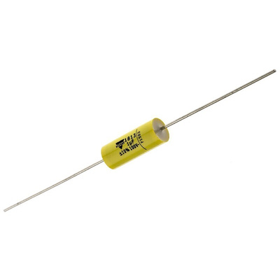 Vishay MKT 1813 Metallised Polyester Film Capacitor, 63 V ac, 100 V dc, ±5%, 1μF, Through Hole
