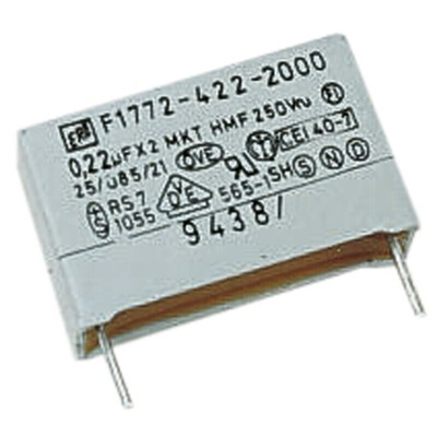 Vishay F1772 Polyester Film Capacitor, 310V ac, ±10%, 33nF, Through Hole