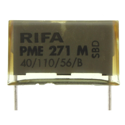 KEMET PME271 Paper Capacitor, 275V ac, ±20%, 100nF, Through Hole