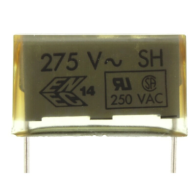 KEMET PME271 Paper Capacitor, 275V ac, ±20%, 100nF, Through Hole
