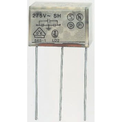 KEMET PZB300 Paper Capacitor, 275V ac, ±20%, 100nF, Through Hole