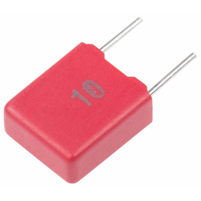 WIMA MKS2 Polyester Film Capacitor, 63 V ac, 100 V dc, ±10%, 220nF, Through Hole