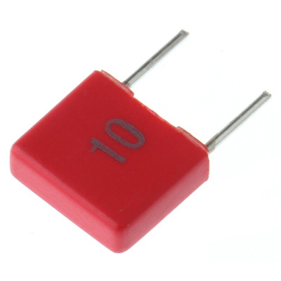 WIMA FKS2 Polyester Film Capacitor, 63 V ac, 100 V dc, ±10%, 2.2nF, Through Hole