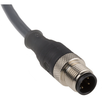 Alpha Wire, Alpha Connect Series, Straight M8 to Straight M12 Cordset, 3 Core 3m Cable