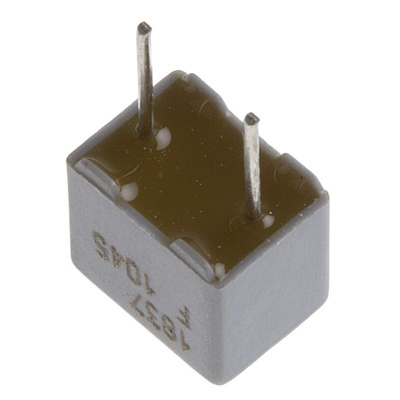 Vishay 10nF Polypropylene Capacitor PP 63 V ac, 100 V dc ±1% Tolerance Through Hole MKP 1837 Series