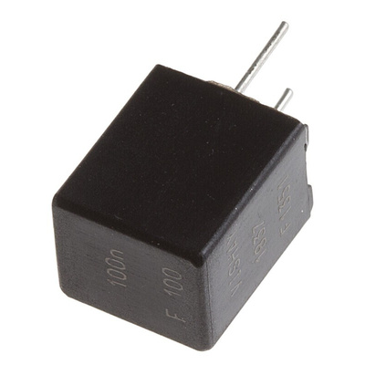 Vishay 100nF Polypropylene Capacitor PP 63 V ac, 100 V dc ±1% Tolerance Through Hole MKP 1837 Series