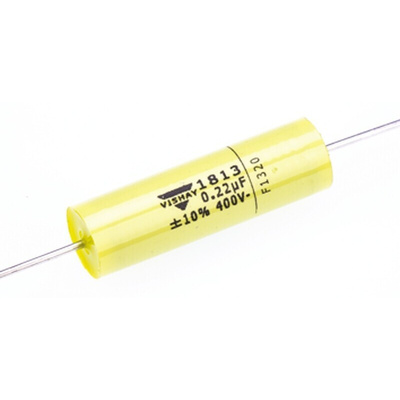 Vishay MKT 1813 Metallised Polyester Film Capacitor, 200 V ac, 400 V dc, ±10%, 220nF, Through Hole