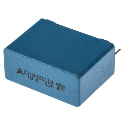 EPCOS B32654 Polypropylene Film Capacitor, 250 V ac, 630 V dc, ±10%, 1μF, Through Hole