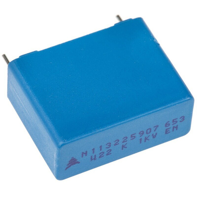 EPCOS B32653 Polypropylene Film Capacitor, 1 kV dc, 250 V ac, ±10%, 220nF, Through Hole