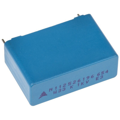 EPCOS B32653 Polypropylene Film Capacitor, 1 kV dc, 250 V ac, ±10%, 330nF, Through Hole