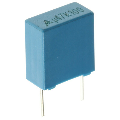 EPCOS B32520 Polyester Film Capacitor, 63 V ac, 100 V dc, ±10%, 470nF, Through Hole