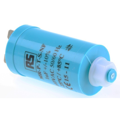 RS PRO Polypropylene Film Capacitor, 440V ac, ±10%, 1μF, Screw Mount