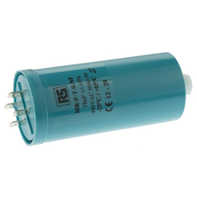 RS PRO Polypropylene Film Capacitor, 440V ac, ±10%, 18μF, Screw Mount