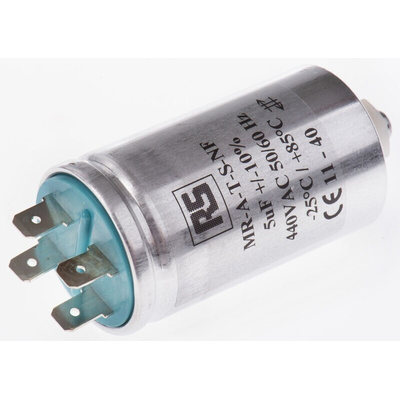 RS PRO Polypropylene Film Capacitor, 440V ac, ±10%, 5μF, Screw Mount