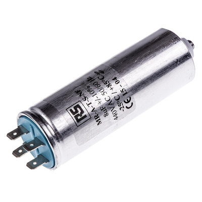 RS PRO Polypropylene Film Capacitor, 440V ac, ±10%, 8μF, Screw Mount
