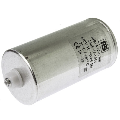 RS PRO Polypropylene Film Capacitor, 440V ac, ±10%, 25μF, Screw Mount