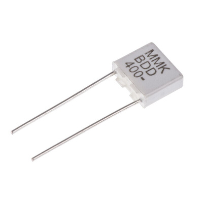 KEMET MMK Polyester Film Capacitor, 200 V ac, 400 V dc, ±5%, 1nF, Through Hole
