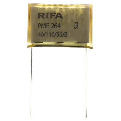 KEMET PME261 Paper Capacitor, 660 V ac, 1500V dc, ±20%, 100nF, Through Hole