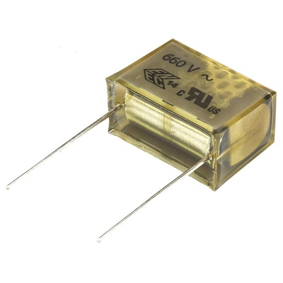 KEMET PME261 Paper Capacitor, 660 V ac, 1500V dc, ±20%, 100nF, Through Hole