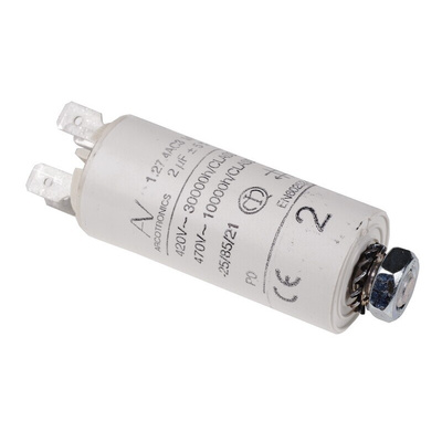 KEMET C27 Metallised Polypropylene Film Capacitor, 470V ac, ±5%, 2μF, Chassis Mount