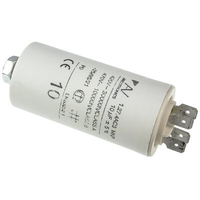 KEMET C27 Metallised Polypropylene Film Capacitor, 470V ac, ±5%, 10μF, Chassis Mount