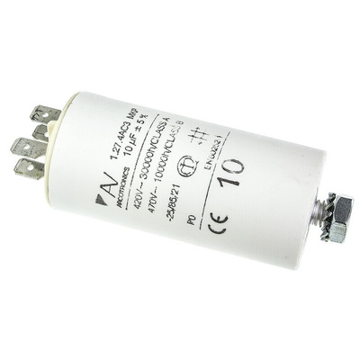 KEMET C27 Metallised Polypropylene Film Capacitor, 470V ac, ±5%, 10μF, Chassis Mount