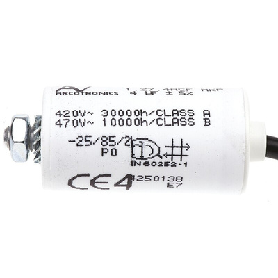 KEMET C27 Metallised Polypropylene Film Capacitor, 470V ac, ±5%, 4μF, Chassis Mount