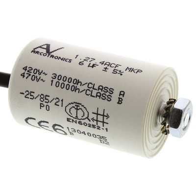 KEMET C27 Metallised Polypropylene Film Capacitor, 470V ac, ±5%, 6μF, Chassis Mount