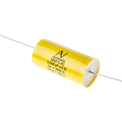 KEMET C4C Polypropylene Capacitor PP, 3kV dc, ±5%, 68nF, Through Hole