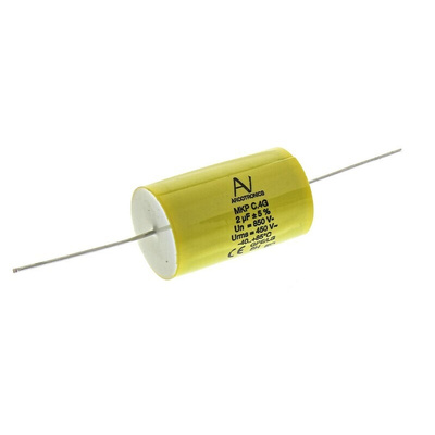 KEMET C4G Metallised Polypropylene Film Capacitor, 850V dc, ±5%, 2μF, Through Hole