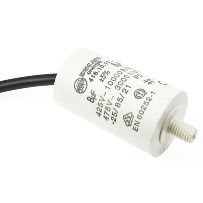 Ducati Energia 4.16.10 Polypropylene Film Capacitor, 400 → 500V ac, ±5%, 8μF, Stud Mount