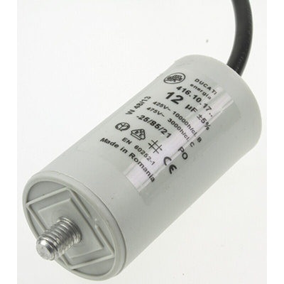 Ducati Energia 4.16.10 Polypropylene Film Capacitor, 400 → 500V ac, ±5%, 12μF, Stud Mount