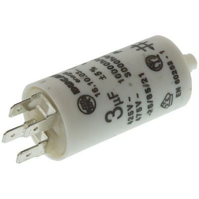 Ducati Energia 4.16.10 Polypropylene Film Capacitor, 450V ac, ±5%, 3μF, Stud Mount