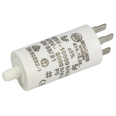 Ducati Energia 4.16.10 Polypropylene Film Capacitor, 450V ac, ±5%, 5μF, Stud Mount