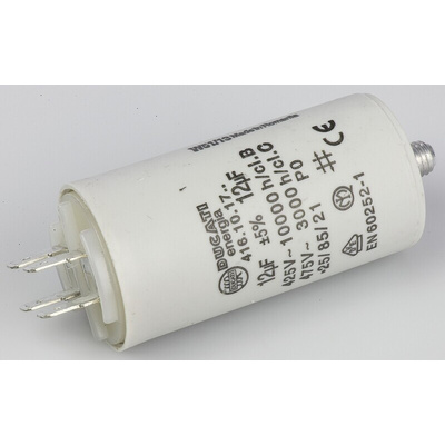 Ducati Energia 4.16.10 Polypropylene Film Capacitor, 450V ac, ±5%, 12μF, Stud Mount