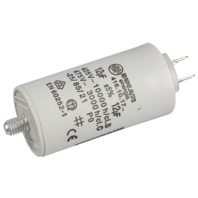 Ducati Energia 4.16.10 Polypropylene Film Capacitor, 450V ac, ±5%, 12μF, Stud Mount