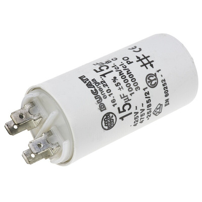 Ducati Energia 4.16.10 Polypropylene Film Capacitor, 450V ac, ±5%, 15μF, Stud Mount