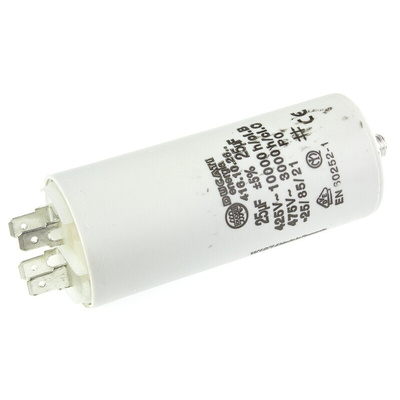 Ducati Energia 4.16.10 Polypropylene Film Capacitor, 450V ac, ±5%, 25μF, Stud Mount