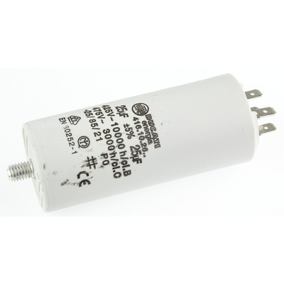 Ducati Energia 4.16.10 Polypropylene Film Capacitor, 450V ac, ±5%, 25μF, Stud Mount