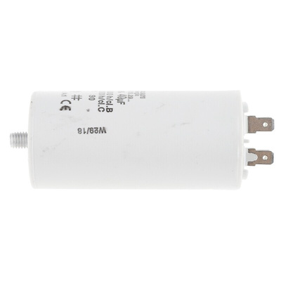 Ducati Energia 4.16.10 Polypropylene Film Capacitor, 450V ac, ±5%, 40μF, Stud Mount