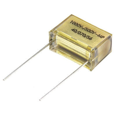 KEMET PME261 Paper Capacitor, 500 V ac, 1000V dc, ±10%, 100nF, Through Hole