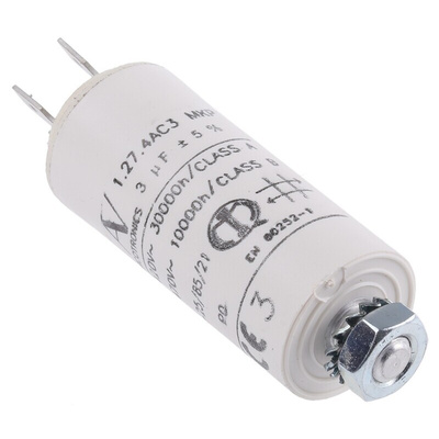KEMET C27 Metallised Polypropylene Film Capacitor, 470V ac, ±5%, 3μF, Chassis Mount