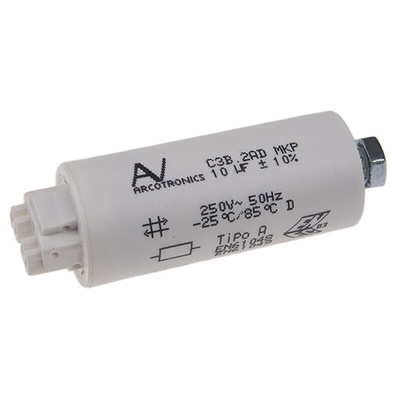 KEMET 10μF Polypropylene Capacitor PP 250V ac ±10% Tolerance Cable Mount C3B Series
