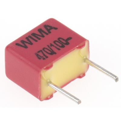 WIMA FKP2 Polypropylene Film Capacitor, 63 V ac, 100 V dc, ±5%, 470pF, Through Hole