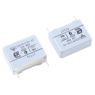 Vishay MKP 339 Polypropylene Film Capacitor, 310V ac, ±20%, 220nF, Through Hole