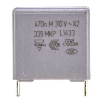 Vishay MKP 339 Polypropylene Film Capacitor, 310V ac, ±20%, 470nF, Through Hole