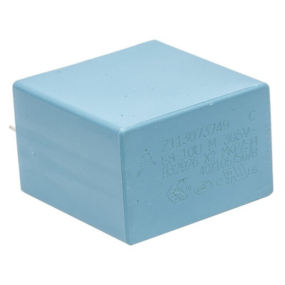 EPCOS B32926C Polypropylene Film Capacitor, 305V ac, ±20%, 10μF, Through Hole