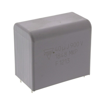 Vishay MKP1848 DC-Link Polypropylene Film Capacitor, 900V dc, ±5%, 40μF, Through Hole