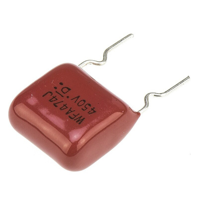 Panasonic ECWF(A) Polypropylene Film Capacitor, 450V dc, ±5%, 470nF, Through Hole